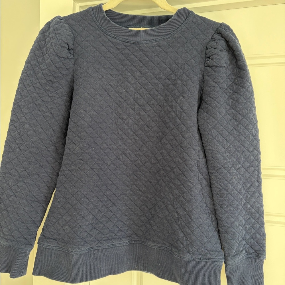 Quilted Blue Sweatshirt